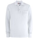 Basic Polo Pocket L/S - White