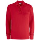 Basic Polo Pocket L/S - Red