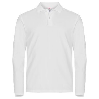 Stretch Premium Polo L/S - White