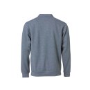 Basic Polo Sweater - Anthracite Melange