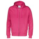 Full Zip Hood Man Dark Cerise (GOTS)