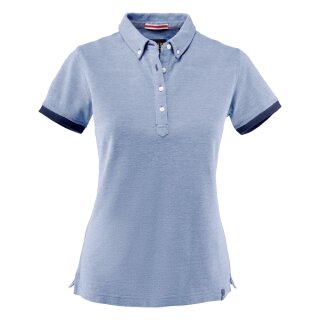 Larkford Women polo L,blue melan
