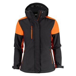 Prime Padded Softshell Lady Black/Orange