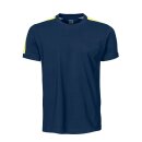 2019 T-Shirt S,S NAVY/YELLOW