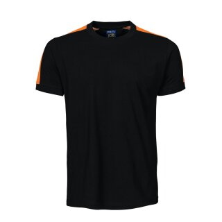 2019 T-shirt S,S Black/Orange