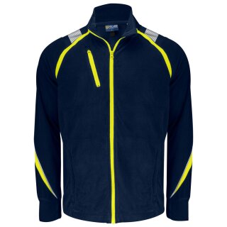 2328 Fleecejacket Navy/Yellow