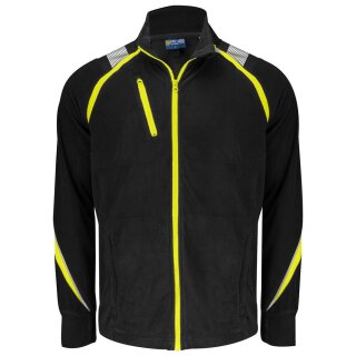 2328 Fleecejacket Black/Yellow