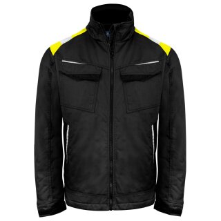 5428 Jacket Padded Black/Yellow