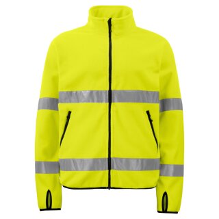 6327 Fleecejacket HV Yellow/Black CL,3