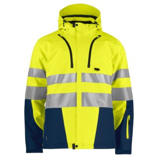 6420 Padded Softshell Jacket HV Yellow/Navy