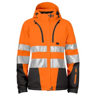 6424 Padded Jacket Lady HV Orange/Black