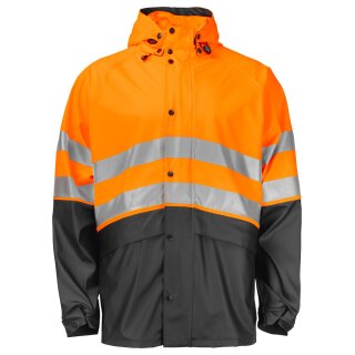 6431 Rainjacket EN 20471 Orange/Black