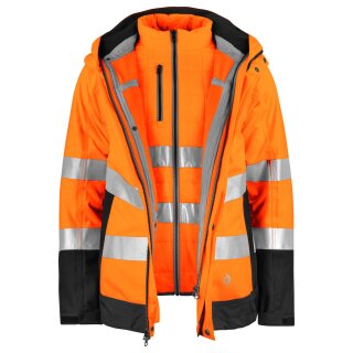 6445 Jacket 3-1 HV Orange/Black