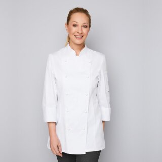 Damen Kochjacke langarm, weiß