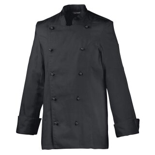 Damen Kochjacke langarm, schwarz