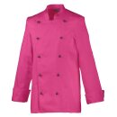 Damen Kochjacke langarm, hotpink