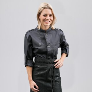 Kochjacke Bikerstyle langarm, graphit