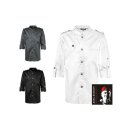 Kochjacke Bikerstyle langarm, graphit