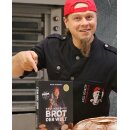 Kochjacke Bikerstyle langarm, schwarz