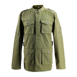 Kochjacke Parkastyle, langarm, Druckknöpfe, olive