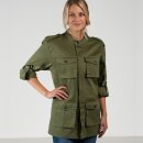 Kochjacke Parkastyle, langarm, Druckknöpfe, olive