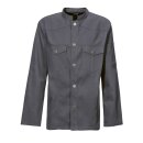 Kochjacke Westernstyle, langarm, Druckknöpfe, graphit