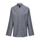 Damenkochjacke Modern, Langarm, Denim, navy