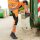 *BURE* WARNSCHUTZ STRETCH-BUNDHOSE - ELYSEE® ORANGE/SCHWARZ, EN ISO 20471/2, EN 13758-2
