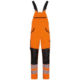 *CHARMES* WARNSCHUTZ STRETCH-LATZHOSE - ELYSEE® ORANGE/SCHWARZ, EN ISO 20471/2, EN 13758-2