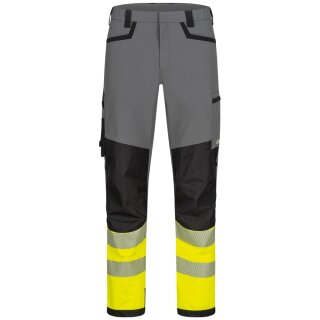 *MERSCH* WARNSCHUTZ STRETCH-BUNDHOSE - ELYSEE® GRAU/SCHWARZ/GELB EN ISO 20471