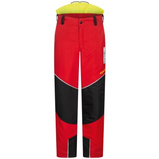 *DOUGLASIE* SCHNITTSCHUTZBUNDHOSE ROT/SCHWARZ/GELB - ELYSEE® EN ISO 11393-2, FORM A, 51-940