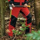*DOUGLASIE* SCHNITTSCHUTZBUNDHOSE ROT/SCHWARZ/GELB - ELYSEE® EN ISO 11393-2, FORM A, 51-940