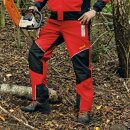 *DOUGLASIE* SCHNITTSCHUTZBUNDHOSE ROT/SCHWARZ/GELB - ELYSEE® EN ISO 11393-2, FORM A, 51-940