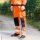 *FREITAL* WARNSCHUTZ-BUNDHOSE - Safestyle® ORANGE/MARINE EN ISO 20471