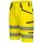 *HAGENAU* WARNSCHUTZ STRETCH-SHORTS - ELYSEE® GELB/SCHWARZ, EN ISO 20471/1, EN 13758-2