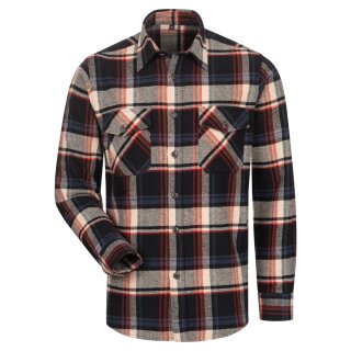 *TURRELL*  HEAVY FLANELL-HEMD, EXTRA SCHWER - CRAFTLAND®, SCHWARZ/MARINE/BEIGE/ROT