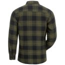 *GREENSBURG* FLANELL-HEMD, OLIV/SCHWARZ KARIERT -...