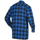 *MICHIGAN* FLANELL-HEMD, BLAU/SCHWARZ KARIERT -...