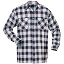 *VIRGINIA* FLANELL-HEMD, MARINE/HELLBLAU/ROT KARIERT -...