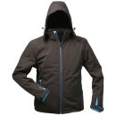 *URANOS* SOFTSHELL-JACKE MIT KAPUZE - ELYSEE® SCHWARZ/BLAU MIT THINSULATE WATTIERUNG