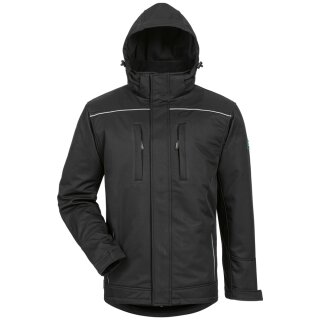 *IKAROS* WINTER-SOFTSHELLJACKE MIT KAPUZE - ELYSEE®, SCHWARZ/SCHWARZ