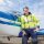 *LIAM* WARNSCHUTZ-SOFTSHELLJACKE - ELYSEE® GELB / MARINE,  EN ISO 20471/3