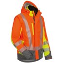 *ATANAS* WARNSCHUTZ-SOFTSHELLJACKE - ELYSEE®, ORANGE / GELB / GRAU, EN ISO 20471/3