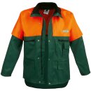 *BERGAHORN* SCHNITTSCHUTZJACKE GRÜN/ORANGE - FOREST...