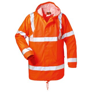*FINN* WARNSCHUTZ- PU - JACKE - NORWAY WS ORANGE  EN ISO 20471 Kl. 3, EN 343 Kl. 3/1