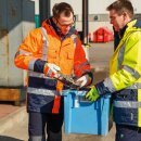 *LUIS* WARNSCHUTZPARKA ORANGE/MARINE - ELYSEE®, EN ISO 20471/3, EN 343, EN ISO 13688