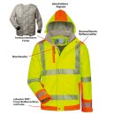 *RICKMER* WATTIERTE WARNSCHUTZ-SOFTSHELLJACKE - ELYSEE® GELB / ORANGE,  EN ISO  20471/3