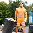 *LEMMER* UV- UND WARNSCHUTZ LANGARM T-SHIRT - ELYSEE® ORANGE, EN ISO 20471/2, EN 13758-2