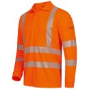 *HARLINGEN* UV- UND WARNSCHUTZ LANGARM POLO-SHIRT - ELYSEE® ORANGE, EN ISO 20471/2, EN 13758-2