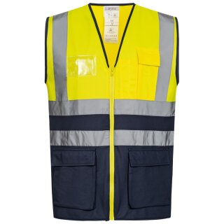 *BERTHEL* WARNSCHUTZWESTE GELB/MARINE - SAFESTYLE, EN ISO 20471/1, EN ISO 13688